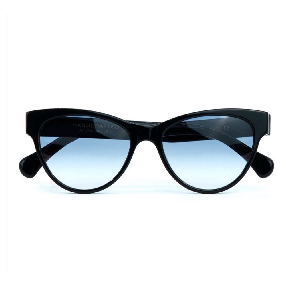 Alvin Valley The Breakers Black Cat eye Blue Hombre Fade Lenses Sunglasses